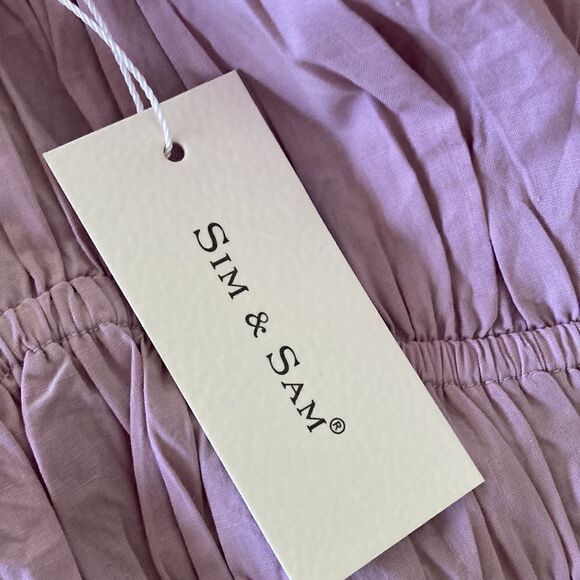 Sim & Sam boho babydoll ruffled crop top Medium NWT - Picture 5 of 6